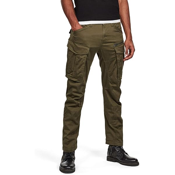 Rovic Zip 3D Straight Tapered Fit Cargo Pants, Raven, 28W x